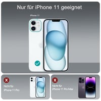 Kryt na iPhone 11 6,1 palca, ružový s vlnitým rámom, nárazuvzdorný, pevný PC zadný kryt pre ženy a dievčatá, s vojenskou úrovňou ochrany 6