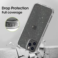 Andwing iPhone 12 Pro Max Átlátszó Csillogó Tok - Kristály TPU Védőtok Ütésálló Karcolásvédő Vékony Mobiltok 6.7" 5