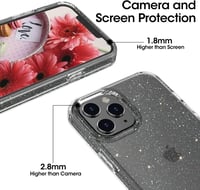 Andwing iPhone 12 Pro Max Átlátszó Csillogó Tok - Kristály TPU Védőtok Ütésálló Karcolásvédő Vékony Mobiltok 6.7" 2