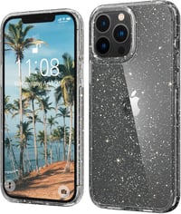Andwing iPhone 12 Pro Max Átlátszó Csillogó Tok - Kristály TPU Védőtok Ütésálló Karcolásvédő Vékony Mobiltok 6.7" 1
