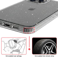 Andwing iPhone 12 Pro Max Átlátszó Csillogó Tok - Kristály TPU Védőtok Ütésálló Karcolásvédő Vékony Mobiltok 6.7" 3