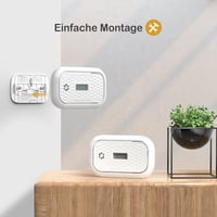 Andyssey ZA326 Szén-monoxid Érzékelő LCD Kijelzővel, Hordozható CO Riasztó Cserélhető Elemmel, 10 Éves Szenzor, 85 dB Hangerő 6