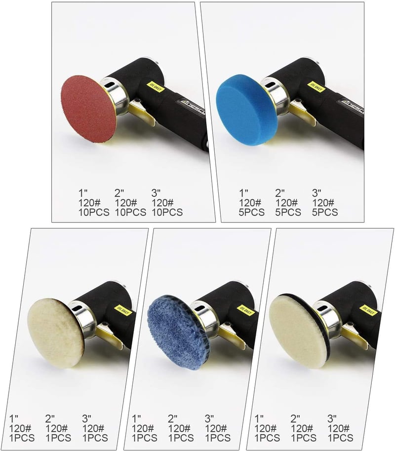 Anesty 25-75 mm Pneumatikus Orbitális Csiszoló Autó Polírozó Gép