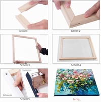 ANEWSERA Drevený napínací rám na plátno 40x50 cm, DIY rám na maľovanie podľa čísel, diamantové maľovanie a krížikové vyšívanie, jednoducho zostaviteľná súprava rámov na obrazy 6
