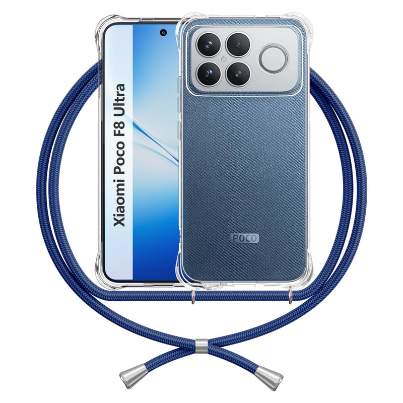 Husă ANFAIRLACE pentru Xiaomi 15 cu lanț - Husă de telefon verde cu lănțișor pentru purtat la gât
