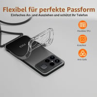 Husă ANFAIRLACE pentru Xiaomi 15 cu lanț - Husă de telefon verde cu lănțișor pentru purtat la gât 3