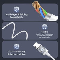 Căști cu fir USB-C Anferu pentru iPhone 15, 16, 17 Plus, Pro, Max, Air, cu microfon stereo HiFi, compatibile cu iPad Pro, Mini și Samsung S25, S24, S23 5