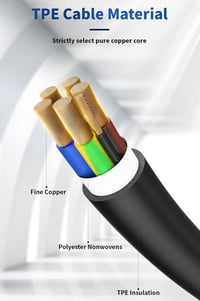 ANFIL Háromfázisú Töltőkábel Elektromos Autókhoz Type 2 - Type 2 Csatlakozó 22kW 32A 5 Méter Gyorstöltő Kábel 3