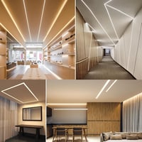 Angdarun LED Gipszkarton Profil 18 mm-es LED Szalagokhoz, 10 db x 1 Méteres Alumínium Diffúzor Szett Falra és Mennyezetre, Philips Hue Kompa 7