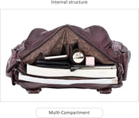 Angel Barcelo Női Hobo Táska PU Bőr Válltáska Crossbody Kézi Táska Lila Színben 6