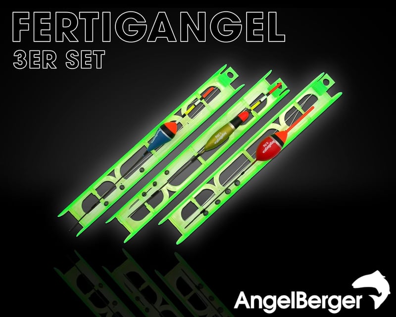 Angel-Berger Horgász szett 3 féle komplett úszós horgászfelszerelés készlet