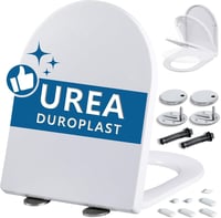 Angel Shield WC ülőke D-alakú fehér antibakteriális soft-close mechanizmussal 1