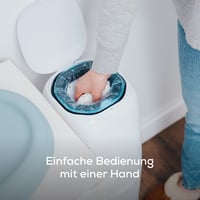 Găleată pentru scutece Angelcare Classic XL – Alb, cu 1 rezervă inclusă, consum de folie de 5 ori mai mic, sistem ecologic 5