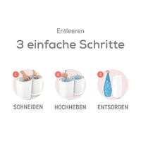 Găleată pentru scutece Angelcare Classic XL – Alb, cu 1 rezervă inclusă, consum de folie de 5 ori mai mic, sistem ecologic 7
