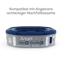 Găleată pentru scutece Angelcare Classic XL – Alb, cu 1 rezervă inclusă, consum de folie de 5 ori mai mic, sistem ecologic 4
