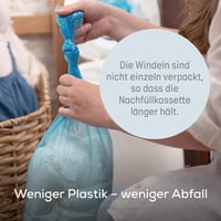 Găleată pentru scutece Angelcare Classic XL – Alb, cu 1 rezervă inclusă, consum de folie de 5 ori mai mic, sistem ecologic 6