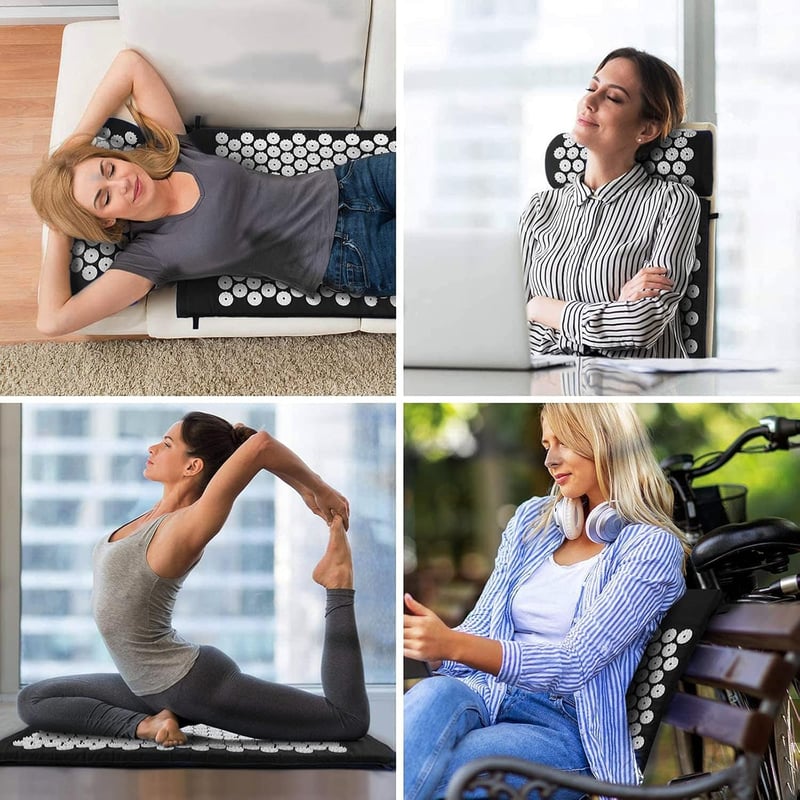 Angelkiss Akupresszúrás szőnyeg párnával - hátfájás nyakfájás stresszoldás