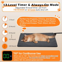 Angelpet L 45x70cm elektromos fűtőpad kutyáknak és macskáknak, 30-60°C, 14 időzítő 4