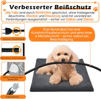 Angelpet L 45x70cm elektromos fűtőpad kutyáknak és macskáknak, 30-60°C, 14 időzítő 5