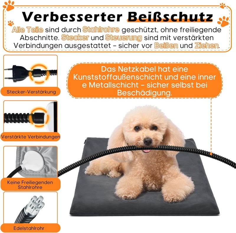 Angelpet L 45x70cm elektromos fűtőpad kutyáknak és macskáknak, 30-60°C, 14 időzítő