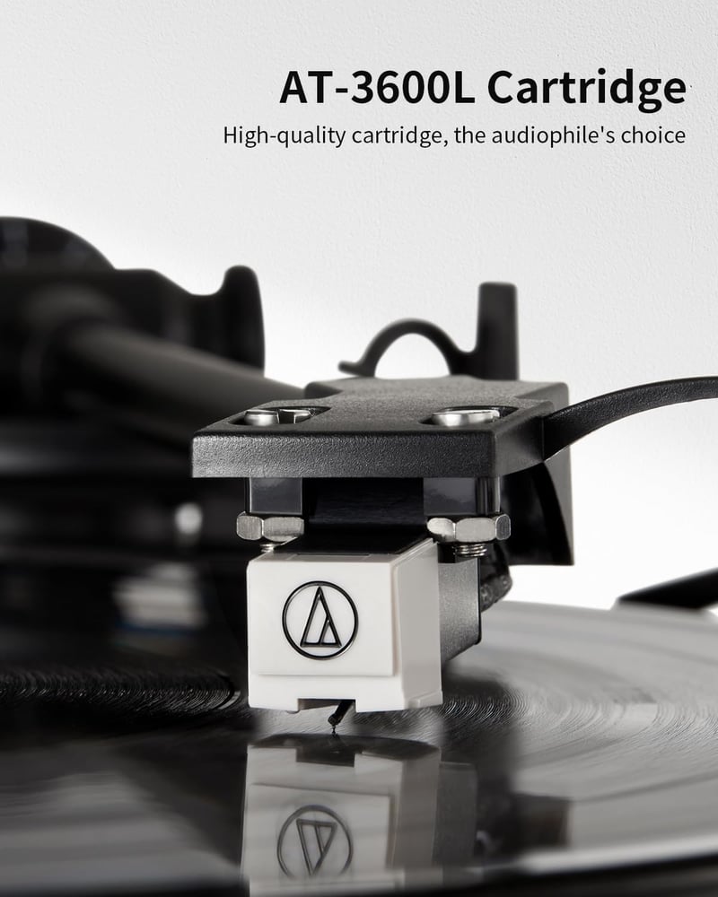 ANGELS HORN Lemezjátszó Bluetooth Előerősítővel, Szalaghajtás 33/45 RPM