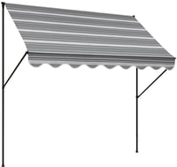 Angerer Exklusiv stezna tenda za balkon bez bušenja, 250 cm, siva – idealna tenda za balkone u iznajmljenim stanovima 1