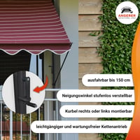 Angerer Exklusiv stezna tenda za balkon bez bušenja, 250 cm, siva – idealna tenda za balkone u iznajmljenim stanovima 6