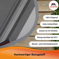 Angerer Exklusiv stezna tenda za balkon bez bušenja, 250 cm, siva – idealna tenda za balkone u iznajmljenim stanovima 3