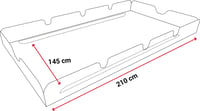 Copertină pentru balansoar de grădină Angerer din material PE, culoare teracotă, 210 x 145 cm, prelată pentru balansoar tip hollywood 2