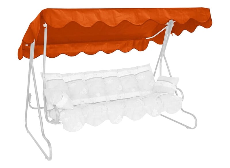 Copertină pentru balansoar de grădină Angerer din material PE, culoare teracotă, 210 x 145 cm, prelată pentru balansoar tip hollywood
