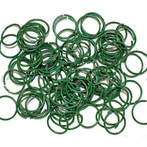 ANGIX 100 kom plastificiranih zelenih vrtnih prstenova za pričvršćivanje biljaka - Fleksibilni žičani prstenovi za povezivanje biljaka i stabljika