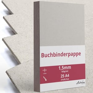 ANHELUS PAPER & DECO knjigovezački karton A4, 1,5 mm, 925 g/m² - sivi - 25 kom