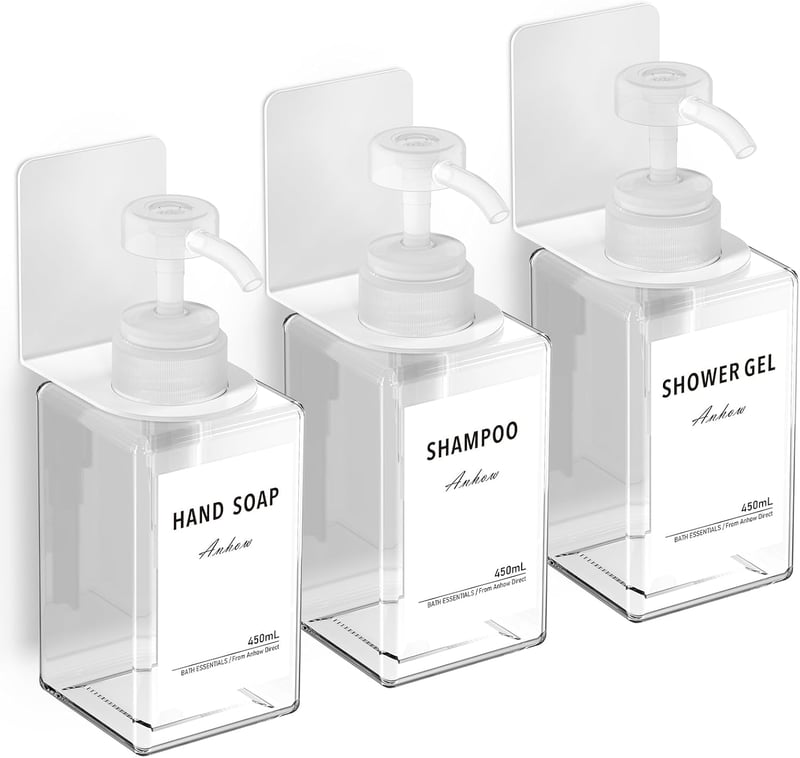 Anhow 450ml Falra Szerelhető Szappanadagoló 3db Fúrás Nélkül