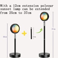Lampa de apus Aniepaa, proiector cu USB, 24 de culori, 4 moduri dinamice, rotație 180°, două telecomenzi, lumină de noapte LED cu înălțime reglabilă, pentru selfie-uri și petreceri 4