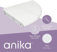 Anika Lebegő Sarokpolc Fehér MDF 19x19cm Szerelési Készlettel 7
