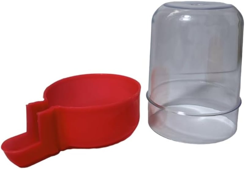 ANIMALPLAST 300ml Madáritatópohár Automata Vízadagoló Madárkalitka Függeszthető Kristályvörös