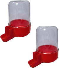 ANIMALPLAST 300ml Madáritatópohár Automata Vízadagoló Madárkalitka Függeszthető Kristályvörös 1