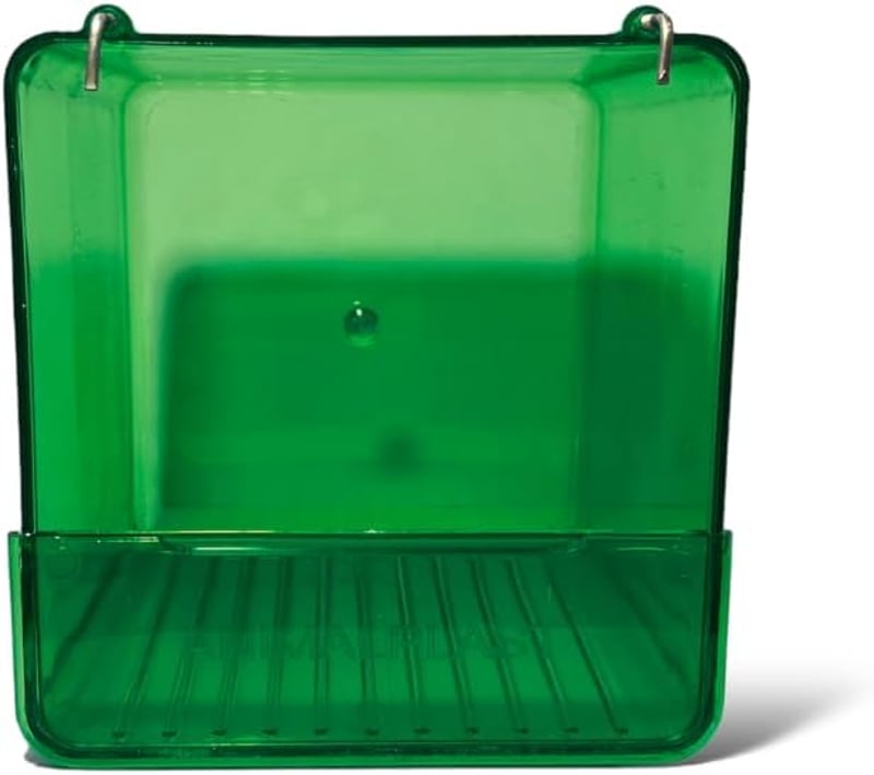 ANIMALPLAST Madárfürdő Függőhorgokkal Zöld Kerti Madárház Fürdőkád - Green