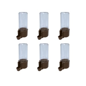ANIMALPLAST set pojilica i hranilica za ptice, 6 kom × 100 ml, kristalno smeđa