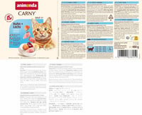 Animonda Carny Adult Krmivo pre mačky kuracie a losos 6x400g 6