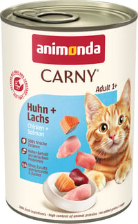 Animonda Carny Adult Krmivo pre mačky kuracie a losos 6x400g 1