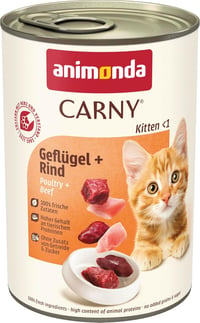 animonda Carny Kitten nedves macskaeledel kölyökmacskáknak - Csirke és Pulyka ízű, 12 x 400 g 1