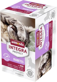 Hrană umedă pentru pisici Animonda Integra Protect Diabetes cu vită – pentru pisici cu diabet, fără zahăr, 6 x 100 g 1
