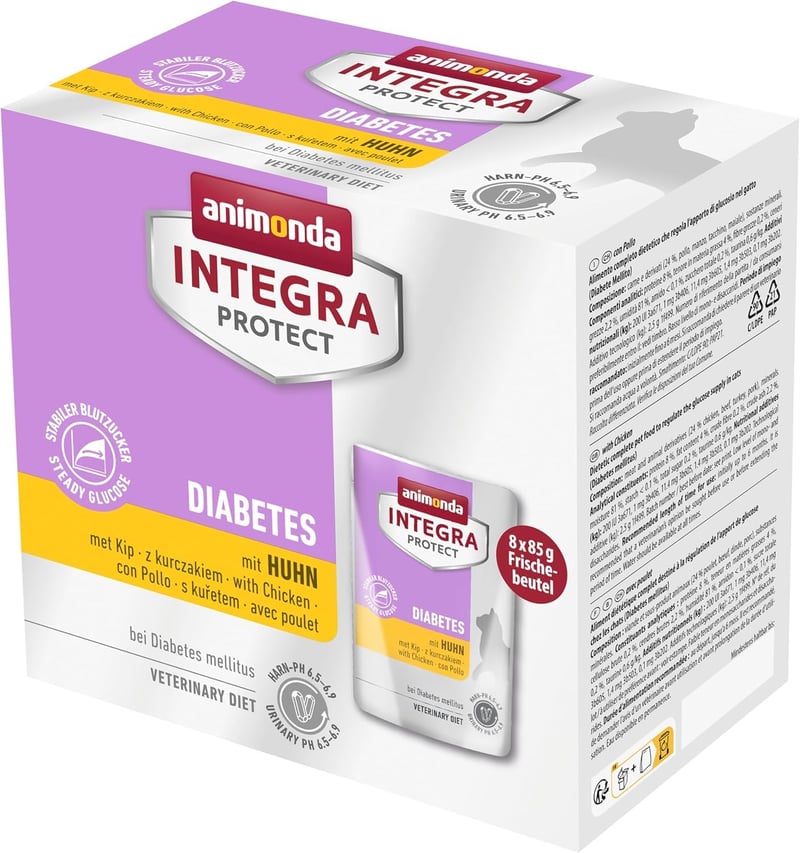 Animonda Integra Protect mokra hrana za dijabetične mačke s piletinom – 8 x 85 g