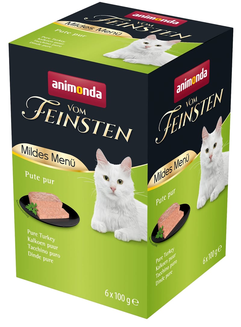 Animonda Vom Feinsten Meni od puretine – Mokra hrana za odrasle mačke, bez žitarica, bez šećera, 6 x 100 g
