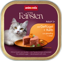 Hrană umedă pentru pisici animonda Vom Feinsten cu pasăre și vițel, fără cereale, 32 x 100 g 1