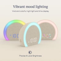 ANJANK digitális ébresztőóra vezeték nélküli vibrációval, 9 színű éjszakai fénnyel, dupla riasztással 6