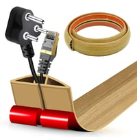 Jgheab pentru cabluri autoadeziv plat din PVC AnkekolyStar - stejar alb - 5 cm x 1 m 1