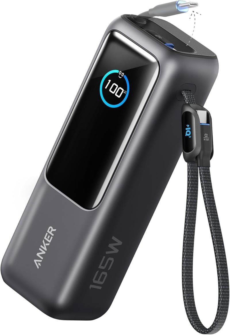 Anker 25000 mAh 165W Laptop Powerbank 3 USB-C Repülőgép-kompatibilis - black