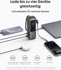 Anker 25000 mAh 165W Laptop Powerbank 3 USB-C Repülőgép-kompatibilis - black 5